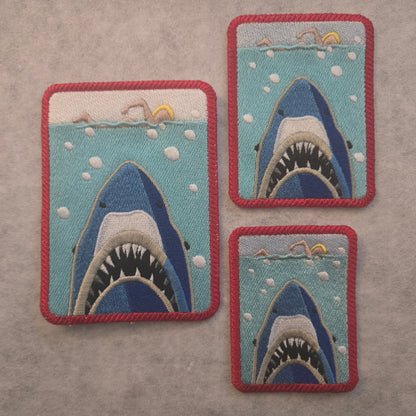 Biting Shark Embroidered Patch