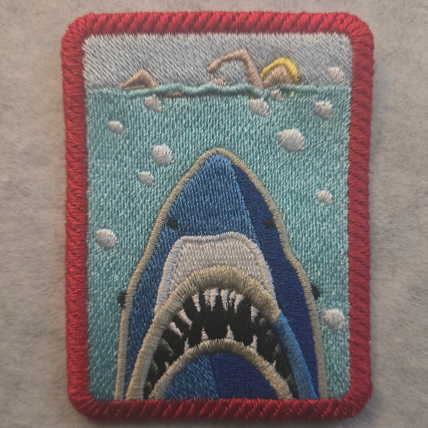 Biting Shark Embroidered Patch