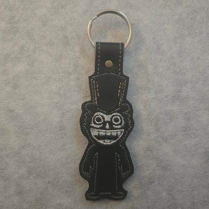 Basement Monster Embroidered Vinyl Key Ring