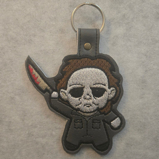 Chibi Mask Guy Embroidered Vinyl Key Ring