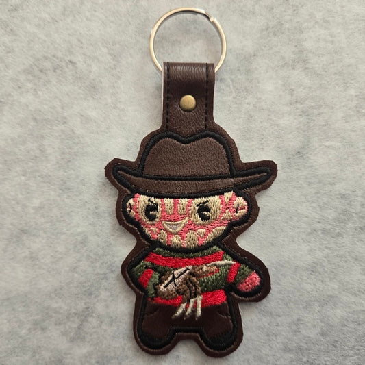 Chibi Knife Hands Embroidered Vinyl Key Ring