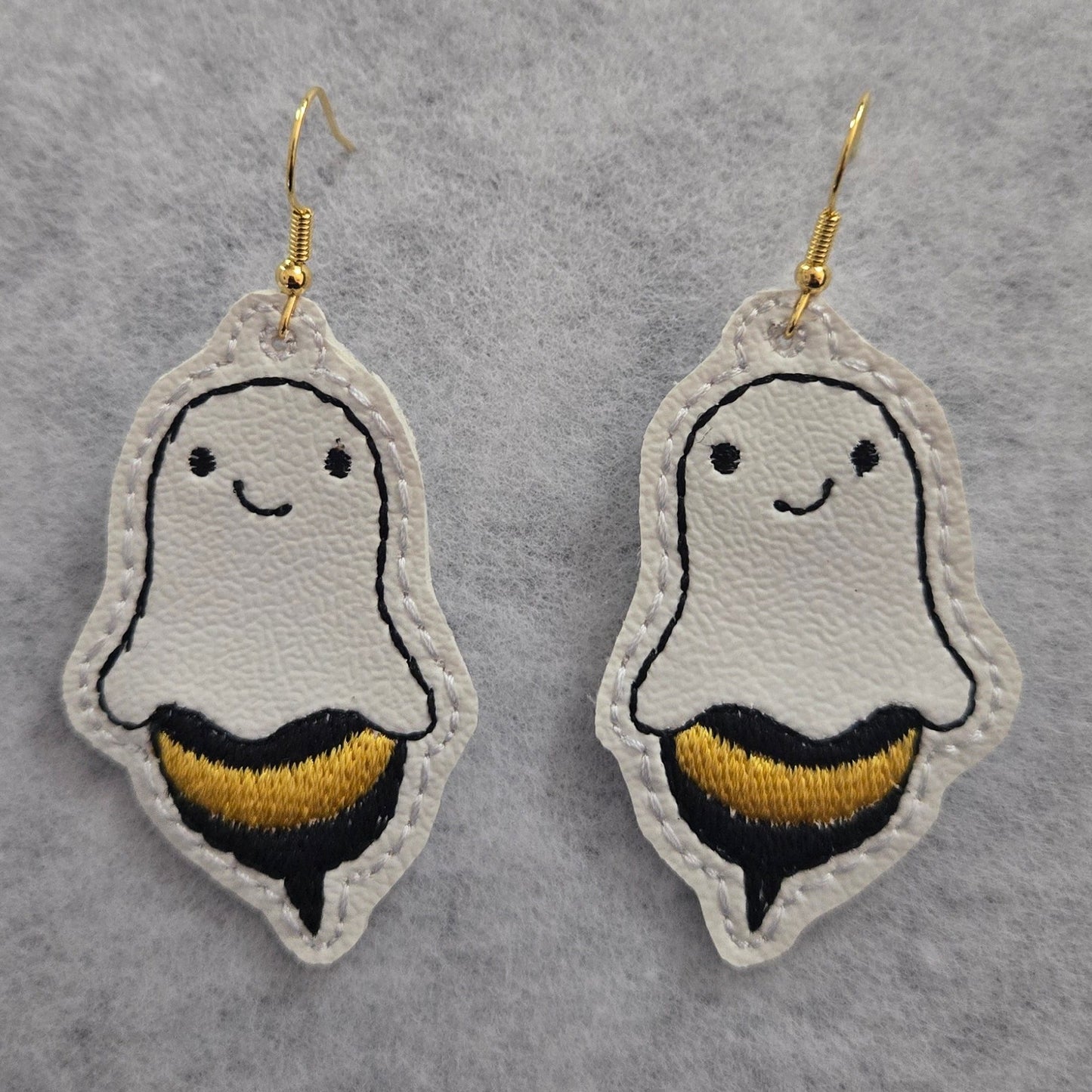 Boo Bee Embroidered Earrings