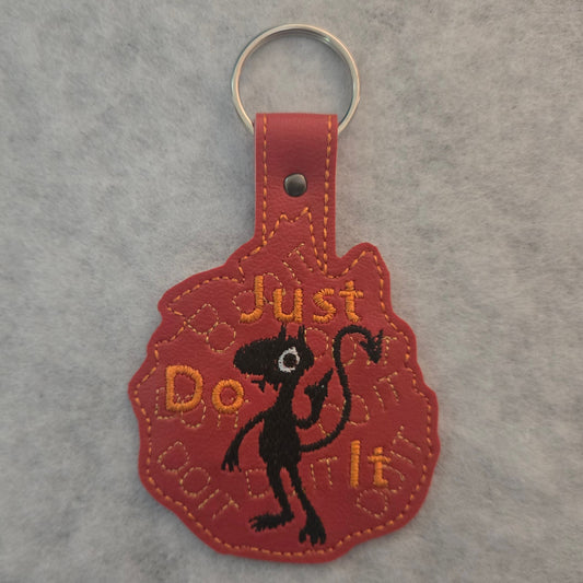 Do It Demon Embroidered Vinyl Key Ring
