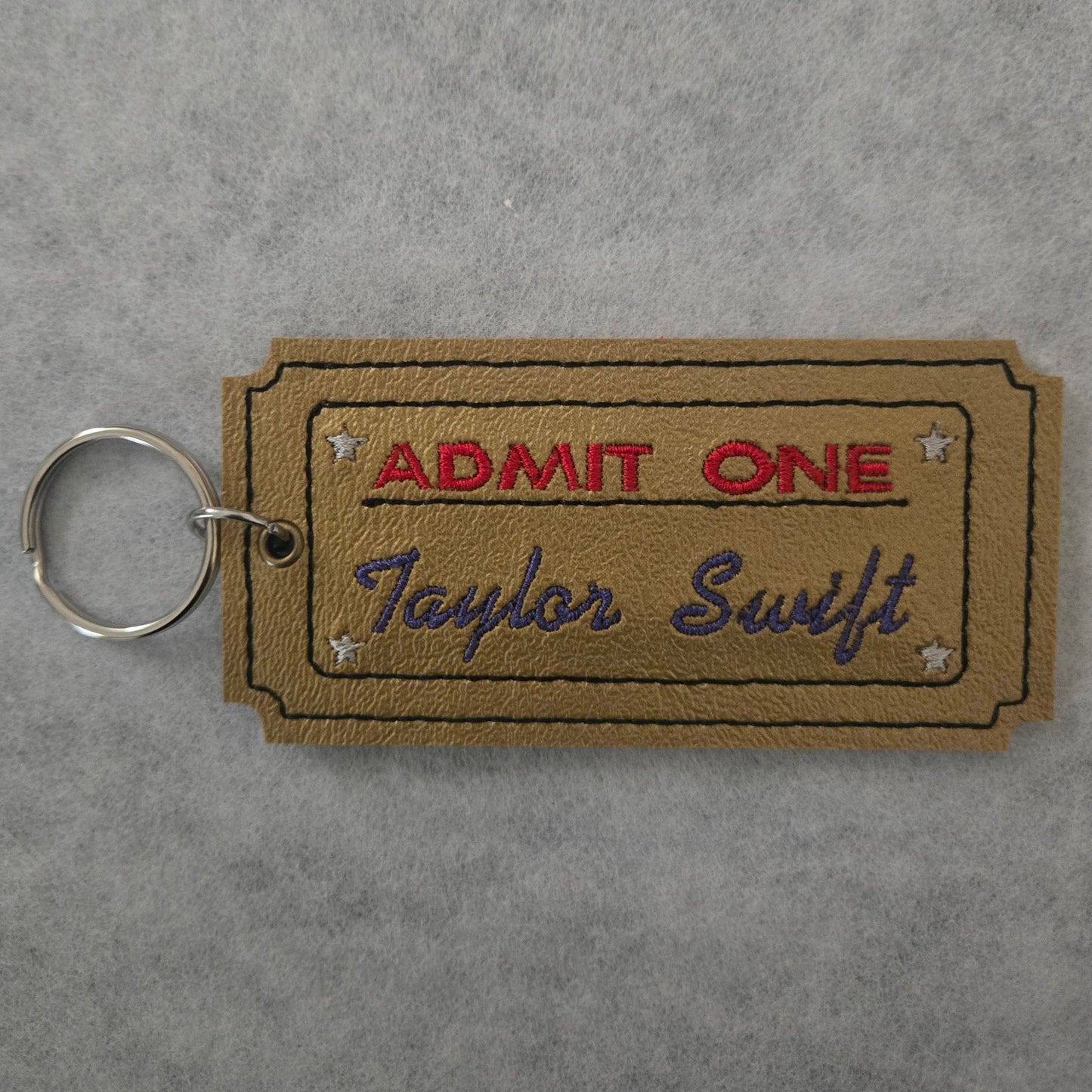 TS Ticket Embroidered Vinyl Key Ring