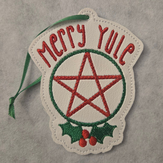 Merry Yule Embroidered Ornament