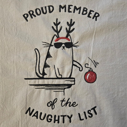 Proud Member of the Naughty List (Embroidered CYO)