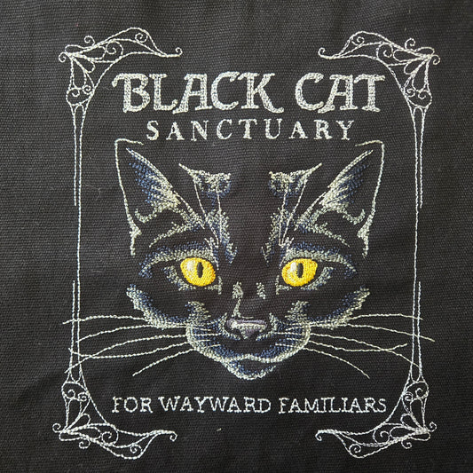Black Cat Sanctuary for Wayward Familiars (Embroidered CYO)