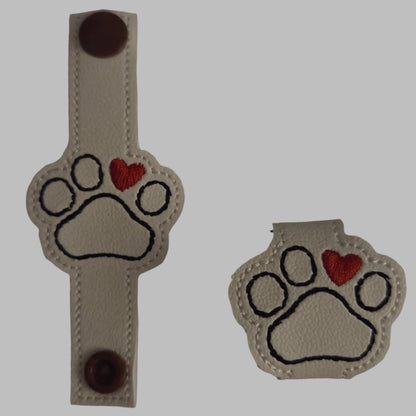Paw Heart Snap Charms