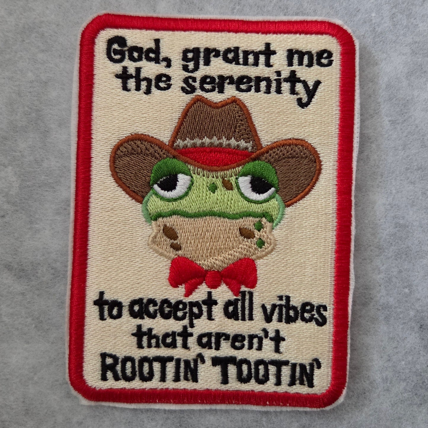 Rootin' Tootin' Frog Embroidered Patch