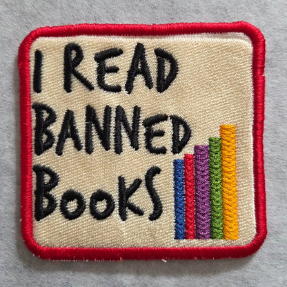 I Read Banned Books Embroidered Patch