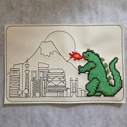 8-Bit Large Green Monster Notebook Cover
