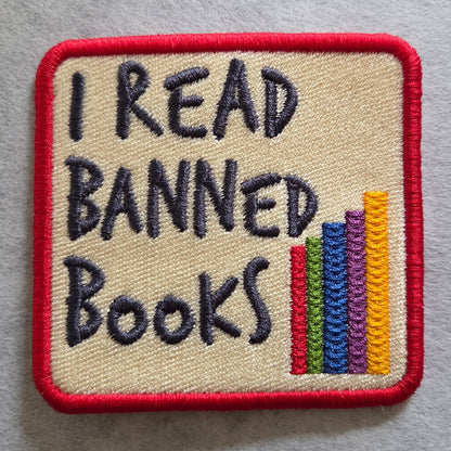 I Read Banned Books Embroidered Patch