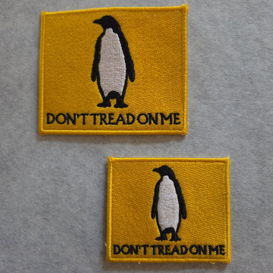 Don't Tread On Me Penguin Embroidered Patch