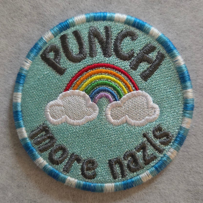 "PUNCH more nazis" Embroidered Patch