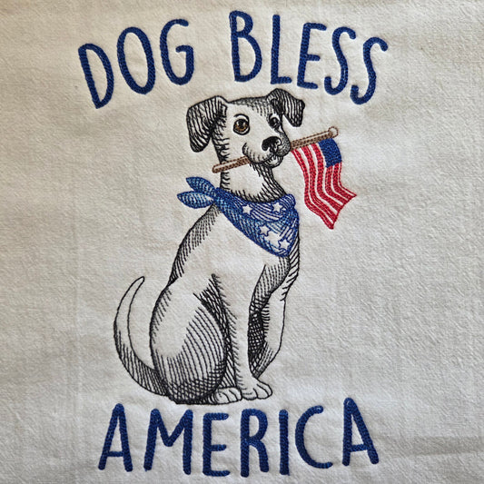 Dog Bless America (Embroidered CYO)