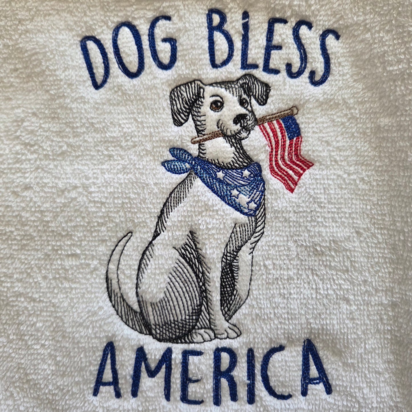 Dog Bless America (Embroidered CYO)