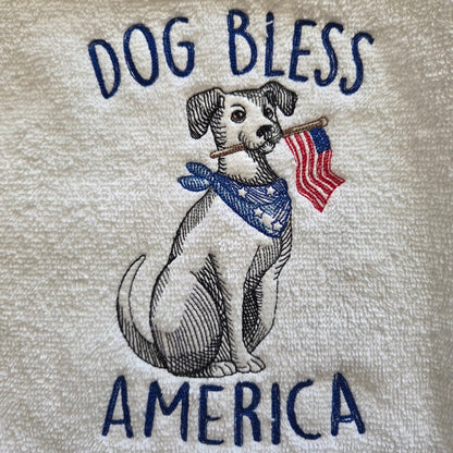 Dog Bless America (Embroidered CYO)