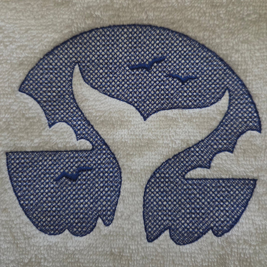 Whale Tail Silhouette (Embroidered CYO)