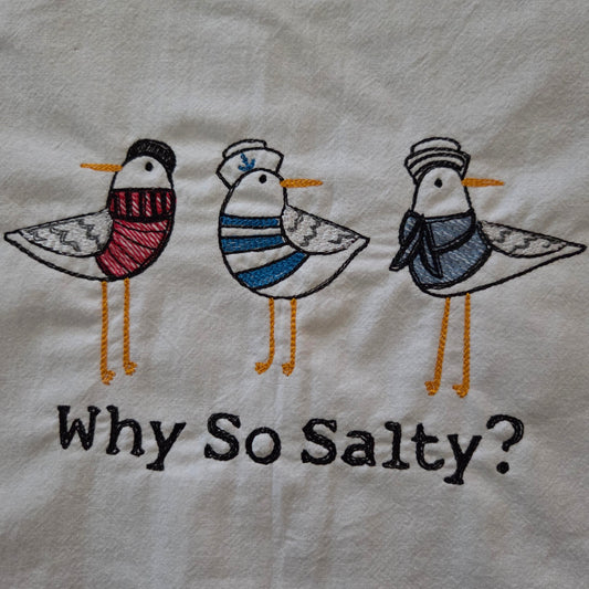 Why so salty? Seagulls (Embroidered CYO)