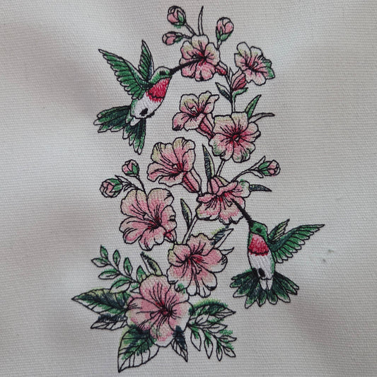 Hibiscus & Hummingbirds (Embroidered CYO)