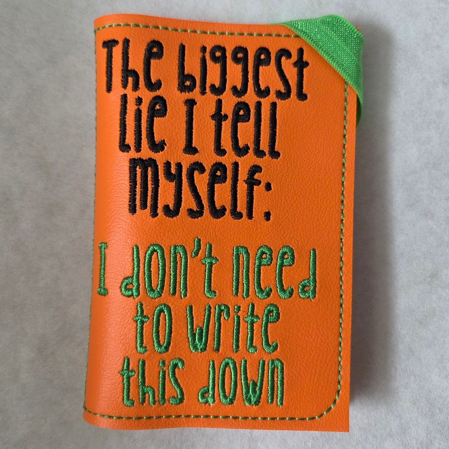 The Biggest Lie Embroidered Notebook Cover