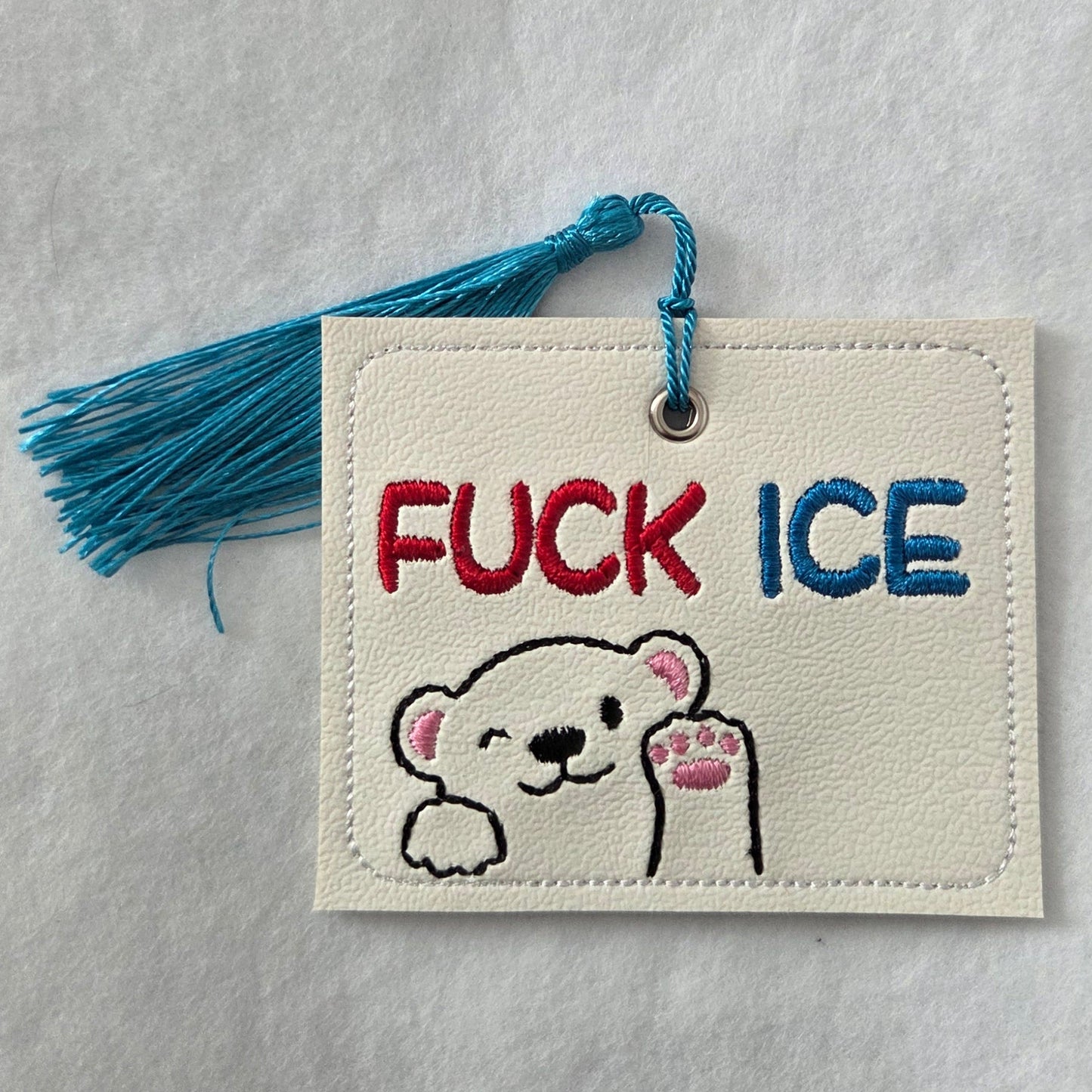 FUCK ICE Polar Bear Bookmark
