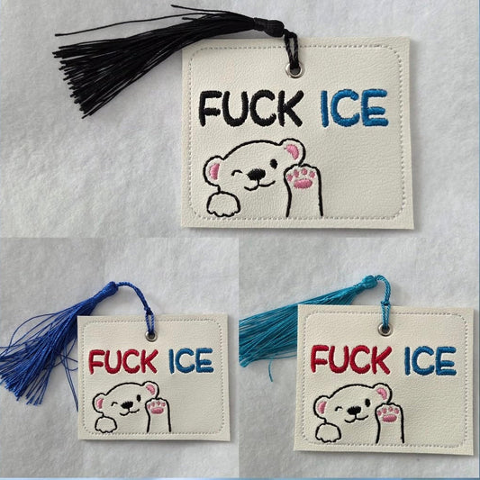 FUCK ICE Polar Bear Bookmark