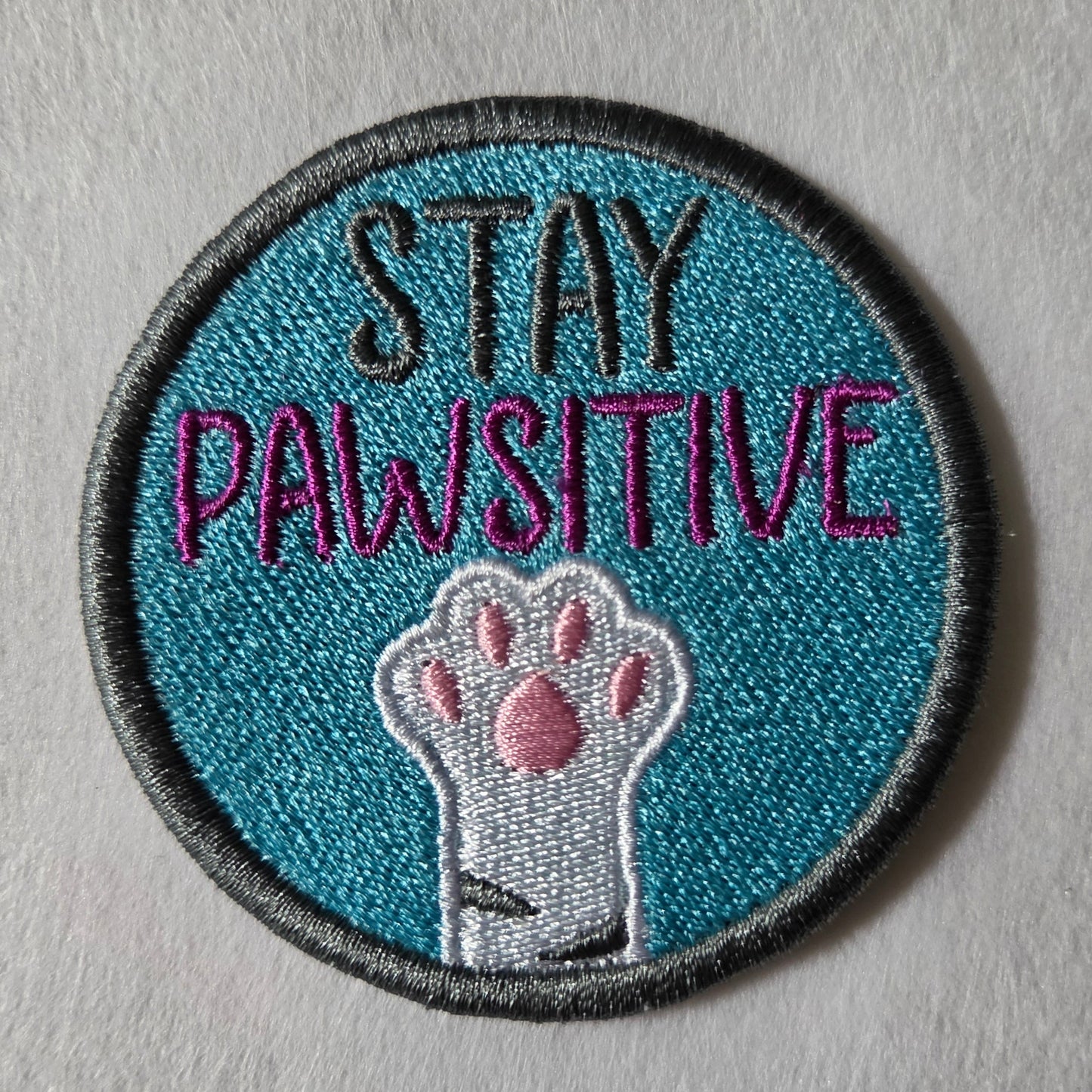 Stay Pawsitive Embroidered Patch