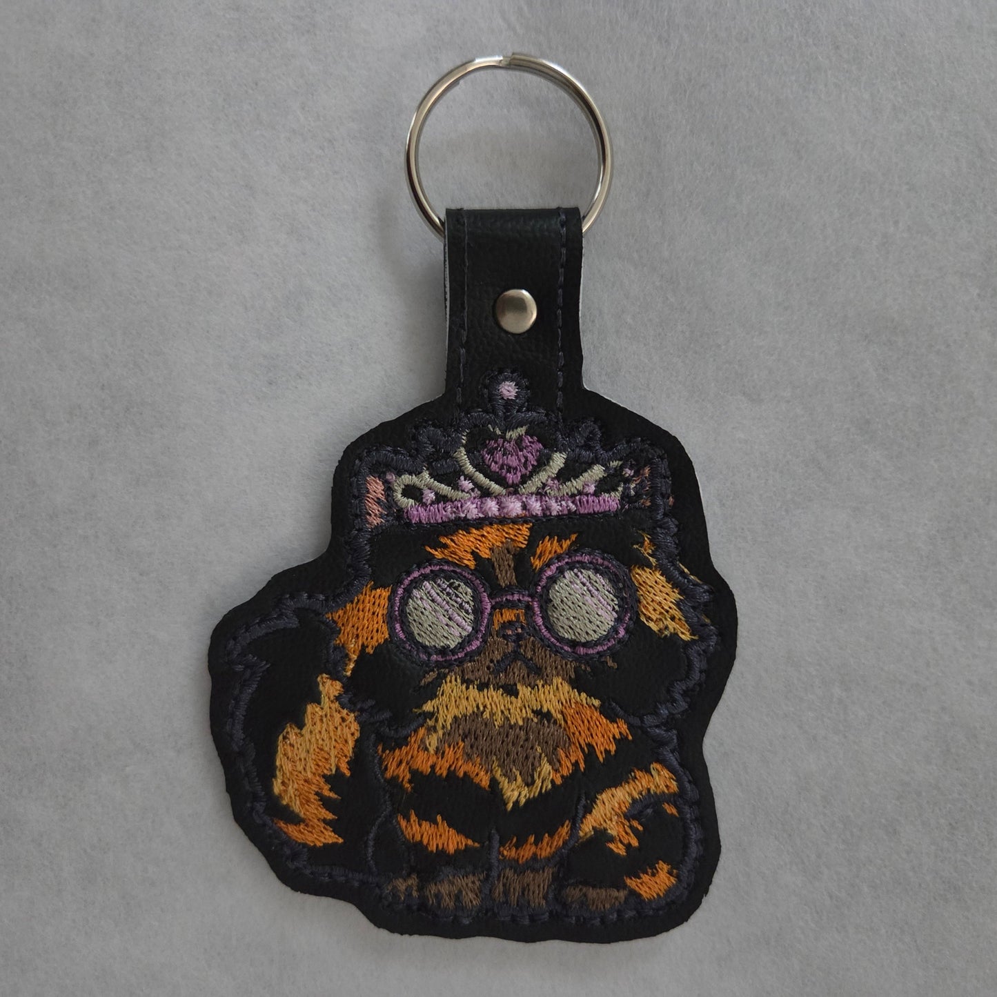 DCC Princess Cat Embroidered Vinyl Key Ring