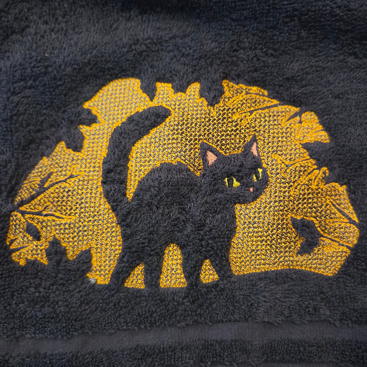 Halloween Cat Silhouette (Embroidered CYO)