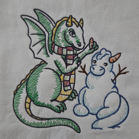 Snow Dragon (Embroidered CYO)