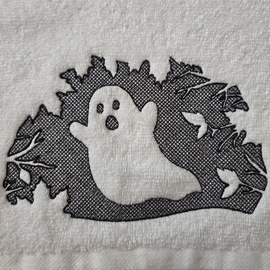 Halloween Ghost Silhouette (Embroidered CYO)
