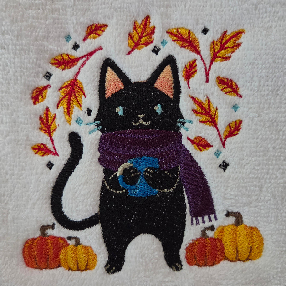 Cozy Autumn Kitty (Embroidered CYO)