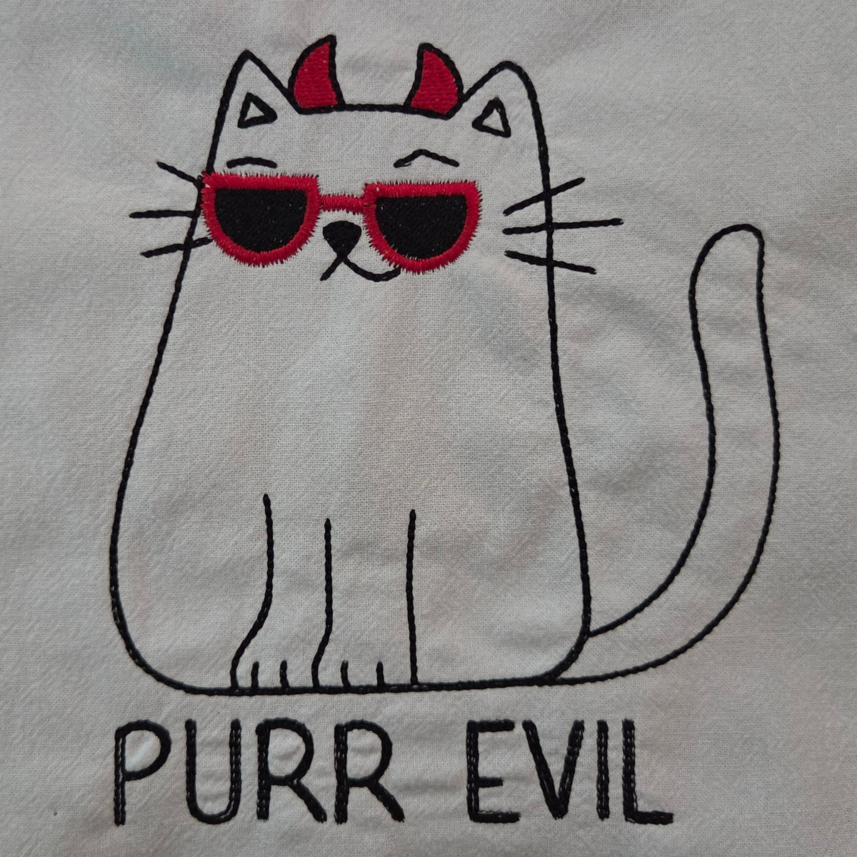 Purr Evil (Embroidered CYO)