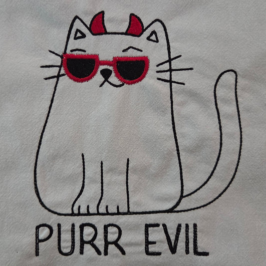 Purr Evil (Embroidered CYO)