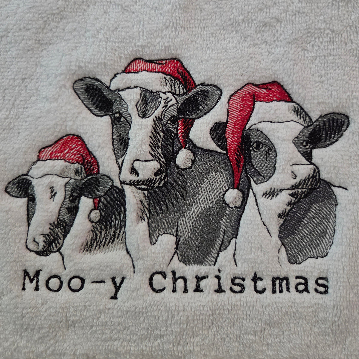 Moo-y Christmas (Embroidered CYO)