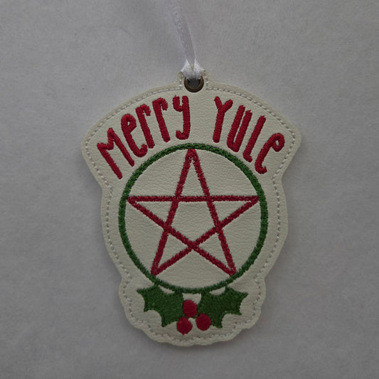 Merry Yule Embroidered Ornament