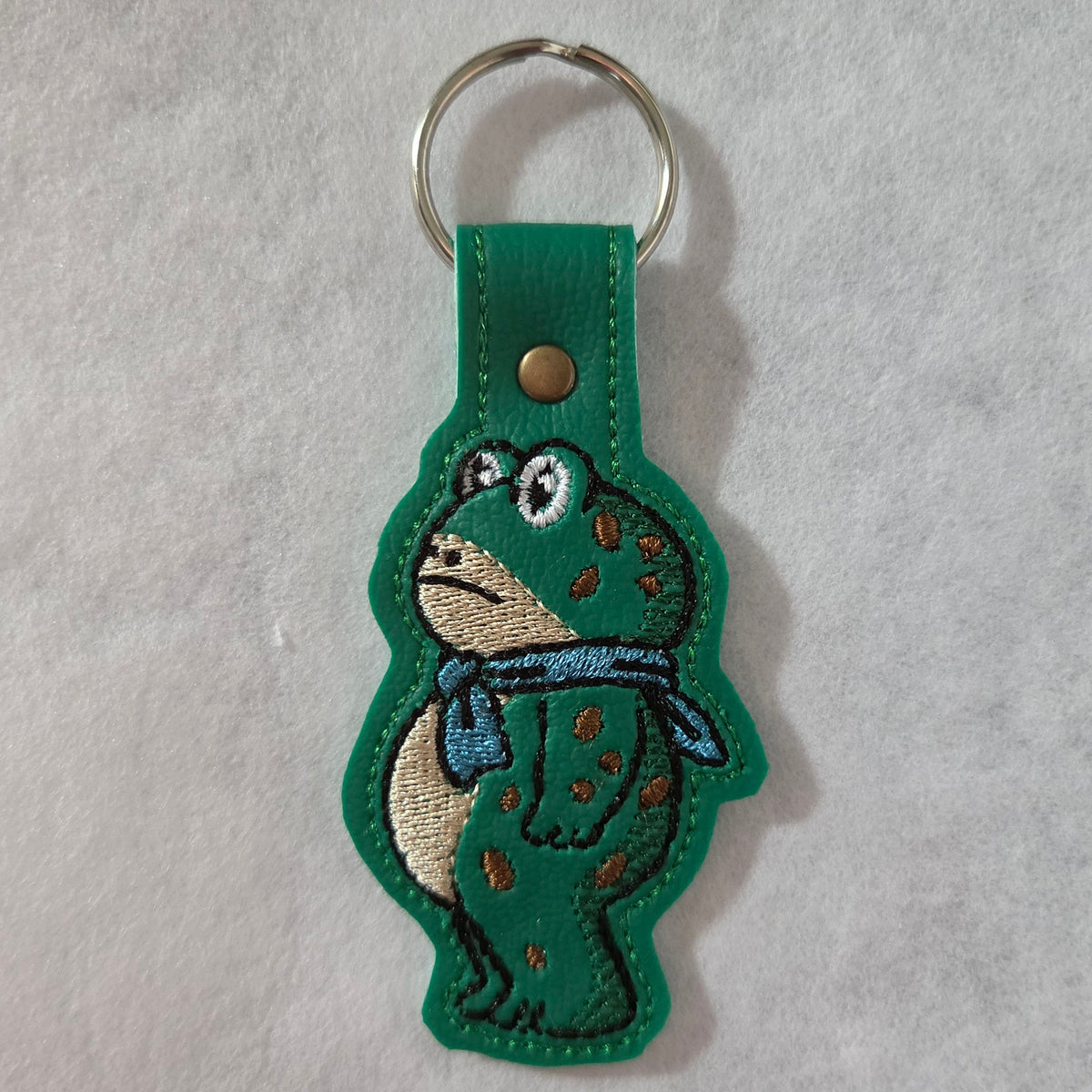 Protest Frog Embroidered Vinyl Key Ring