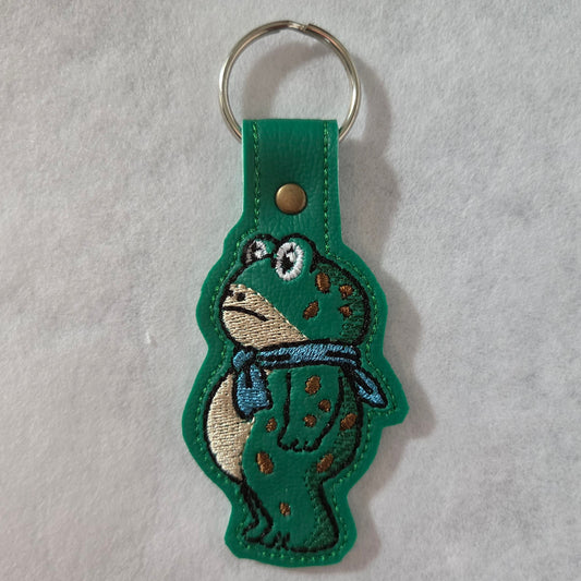 Protest Frog Embroidered Vinyl Key Ring