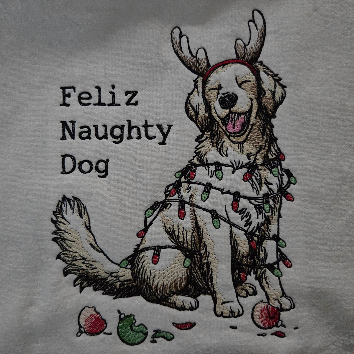 Feliz Naughty Dog (Embroidered CYO)