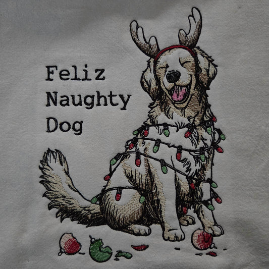 Feliz Naughty Dog (Embroidered CYO)