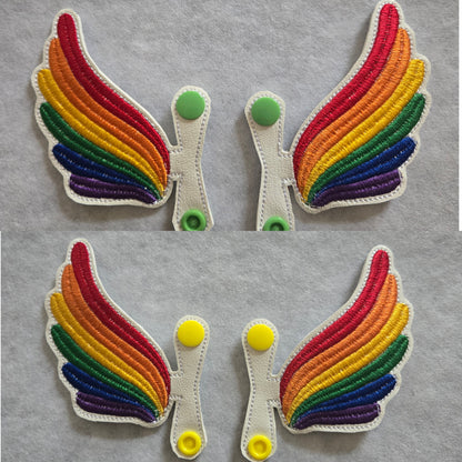 Rainbow Wings Snap Shoe Wings