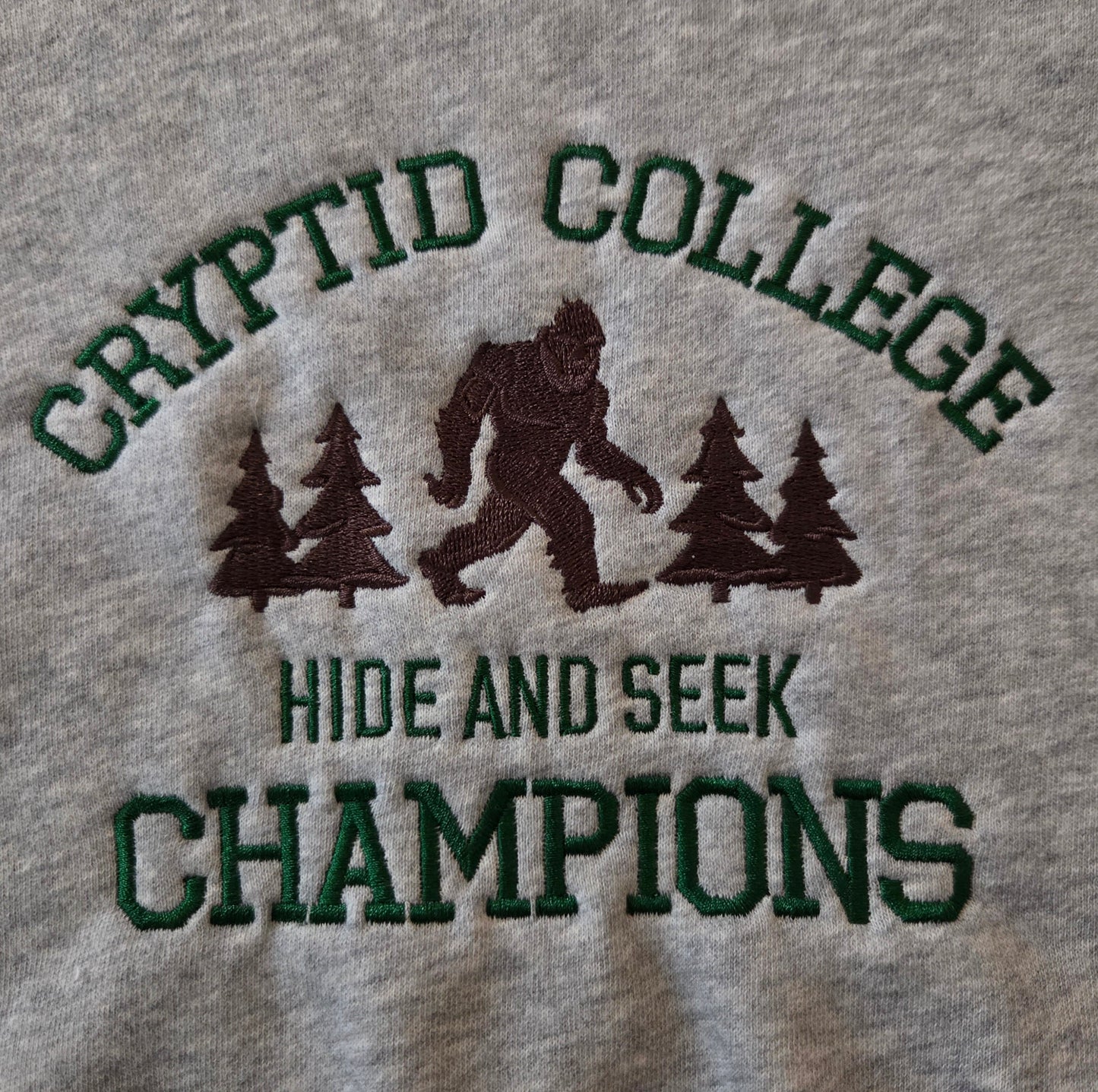 Cryptid College - Hide and Seek Champions (Embroidered CYO Apparel)