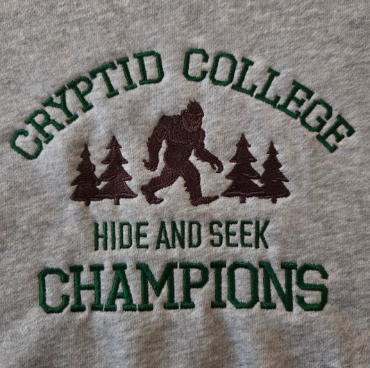 Cryptid College - Hide and Seek Champions (Embroidered CYO Apparel)