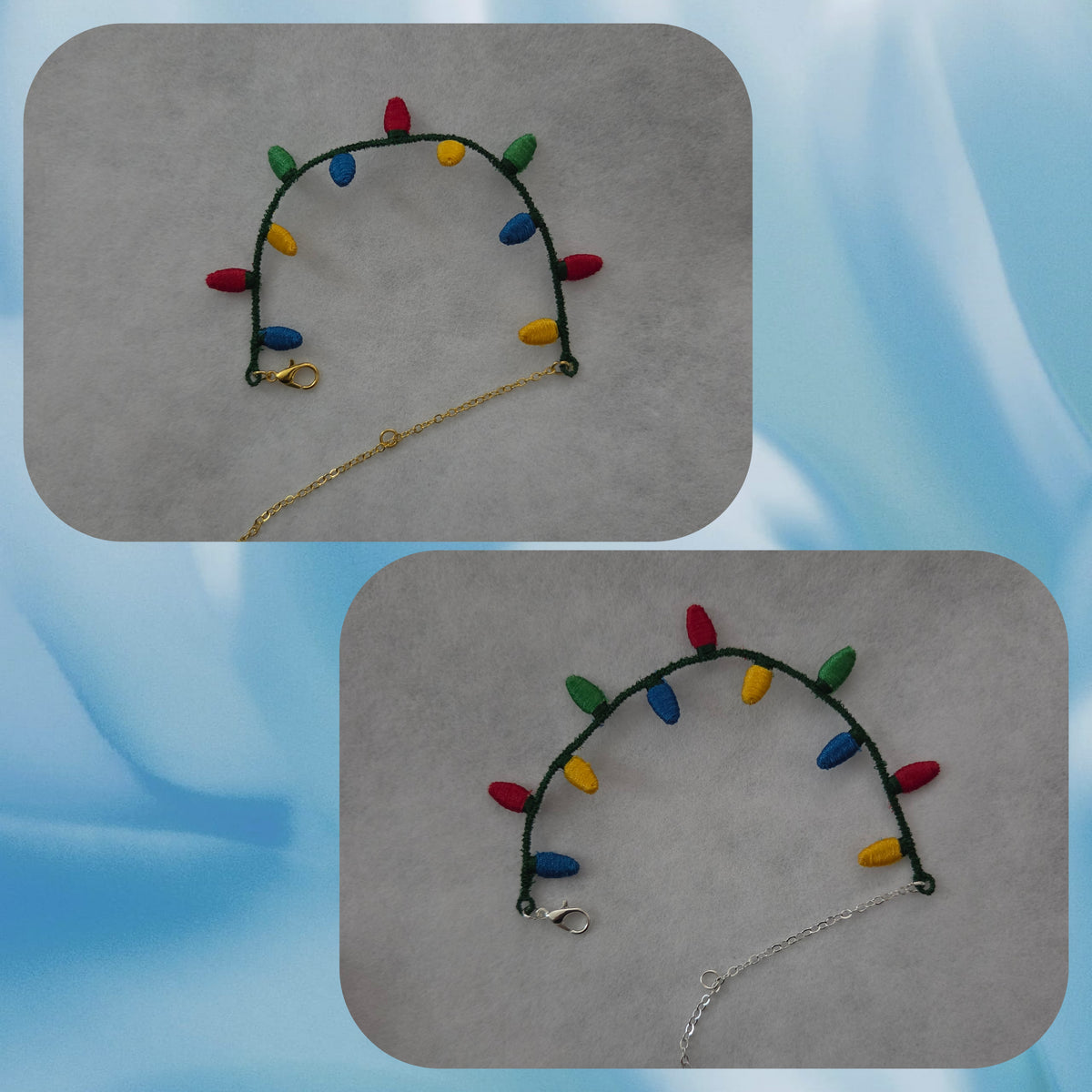 Free-Standing Lace Christmas Lights Bracelet