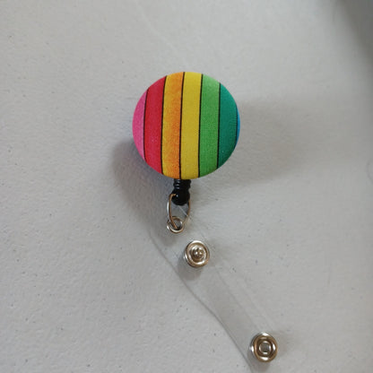 Rainbow Stripe Badge Reel