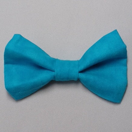 Bright Blue Marbled Over-the-Collar Pet Bow / Bowtie