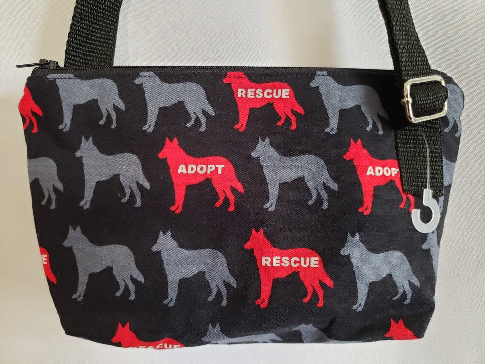 Adopt / Rescue Dog in Black Crossbody Bag