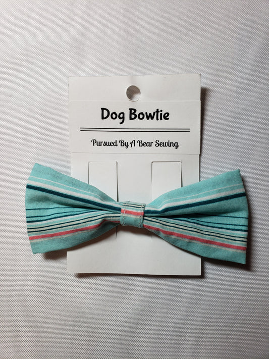 Summer Stripe Over-the-Collar Pet Bow / Bowtie (Old Style)