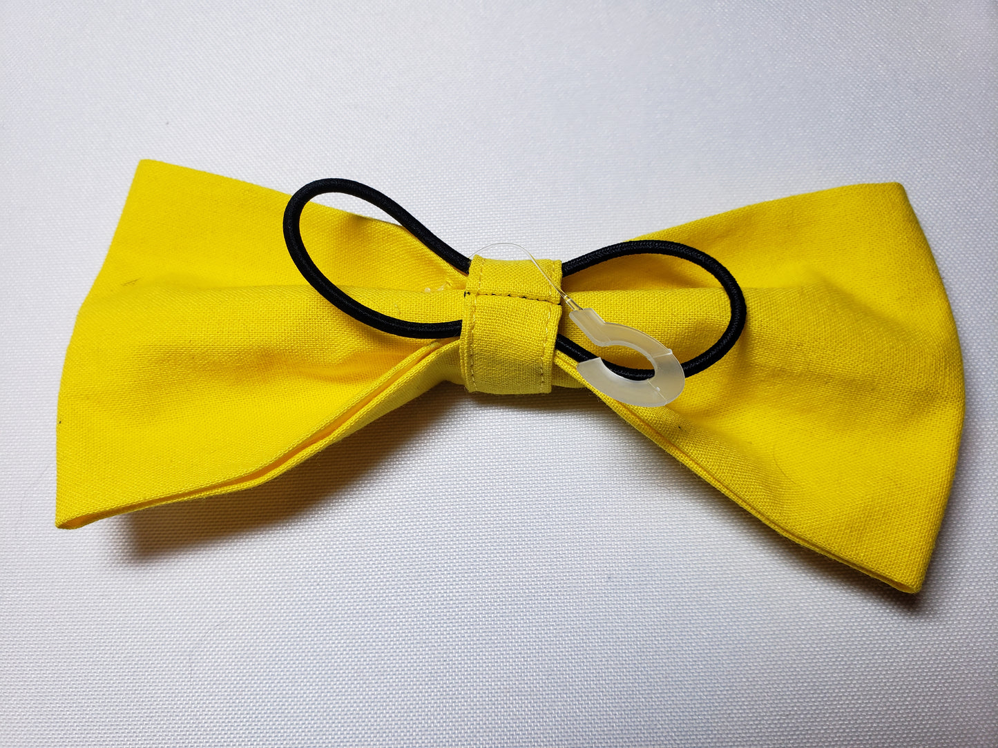 Bright Yellow Over-the-Collar Pet Bow / Bowtie (Old Style)